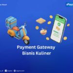 Ilustrasi sepeda motor pengantar makanan 3D dan smartphone menampilkan konfirmasi link pembayaran cashless iPaymu