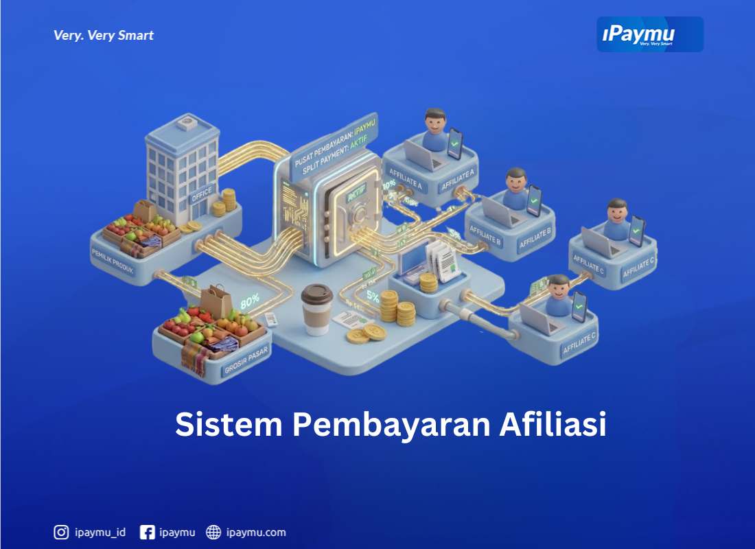 Sistem otomasi pembagian komisi afiliasi menggunakan split payment iPaymu dari brankas digital pusat ke para mitra affiliate